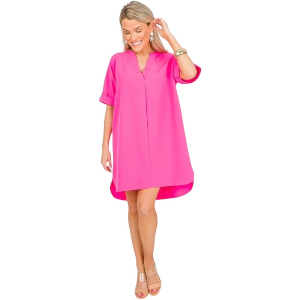 Glam Vivid Pink Mini‎ Dress Top Notch Dress Barbie